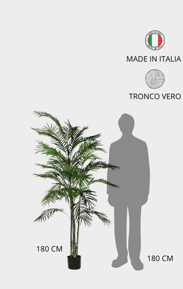 Palma Areca Deluxe Artificiale • Verde • H cm 180