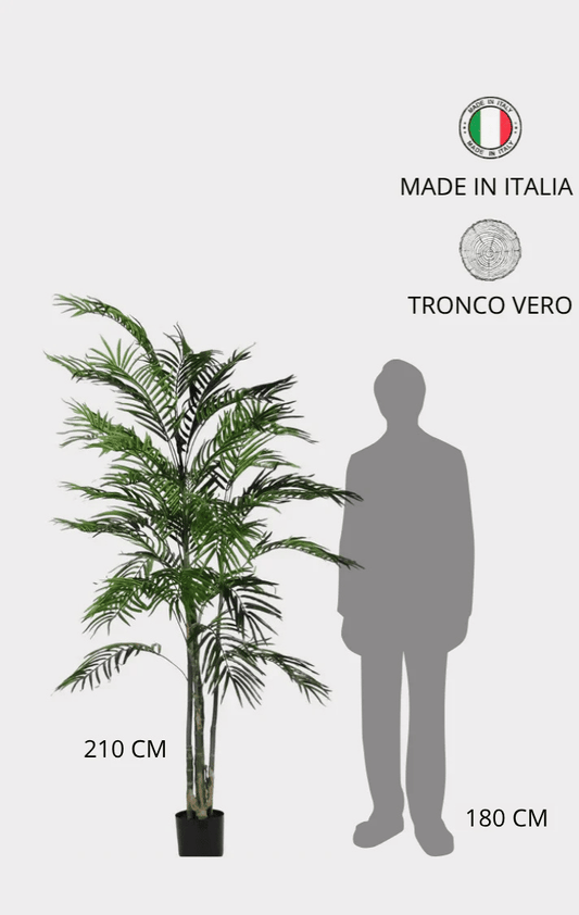 Palma Areca Deluxe Artificiale • Verde • H cm 210