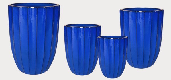 Noble Vase Rib Blue S4 - CD.Green